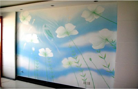 江津画墙绘怎么画好白云的蓬松感？