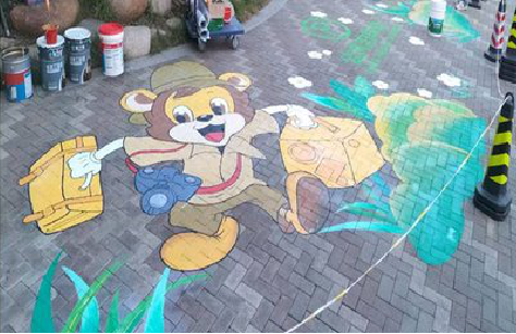 江津夏季画地面彩绘会遇到的问题