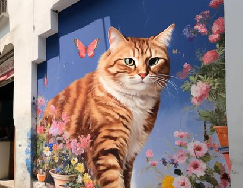 江津自己绘制有个性的手绘墙